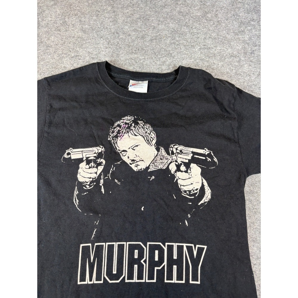 VTG Boondock Saints Murphy Graphic Tee Mens Small Black Movie Promo Rare Graphic